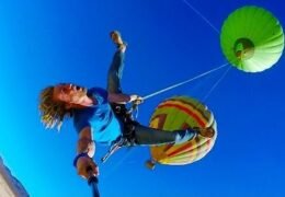 Epic Hot Air Balloon Rope Swing